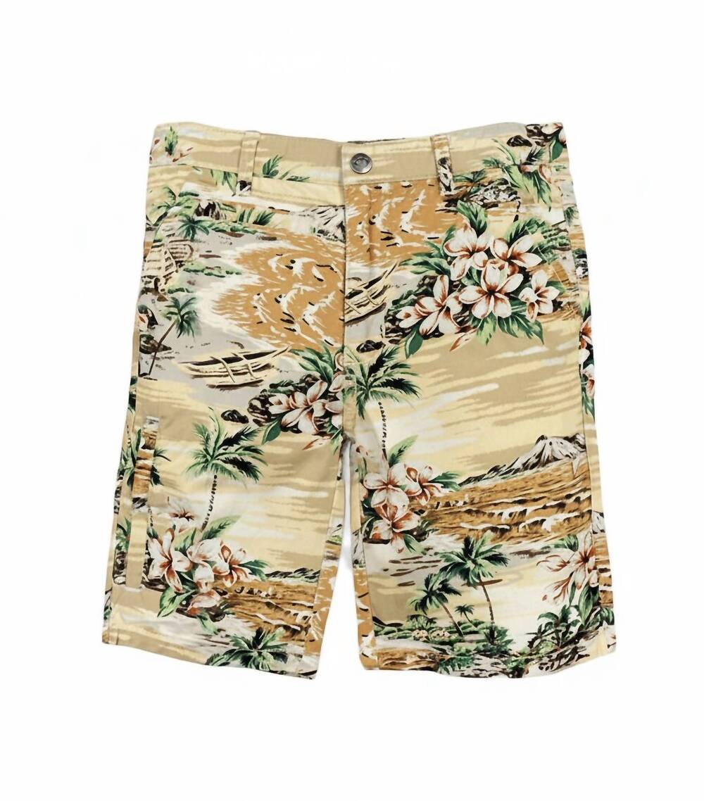 NEW APPAMAN kids coastal print shorts in island life